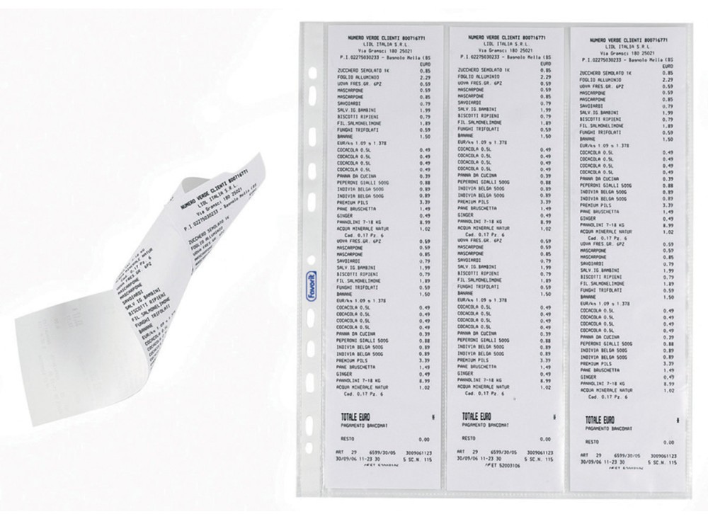 Cartelline a Perforazione Universale, 3x3 Tasche, A4, 10 Pezzi 0050600