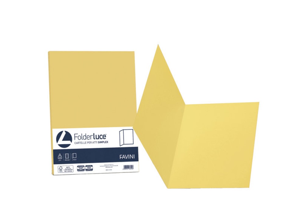 Cartelline per atti simplex 200 gr Favini 25x34 cm, 50 pezzi