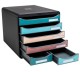 Cassettiera 6 cassetti A4+ colori assortiti Exacompta Skandi