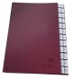 Classificatore Alfabetico, 24 Scomparti, 24x34 Cm, Rosso Bordeax