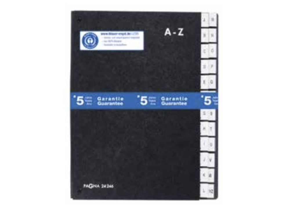 Classificatore Alfabetico, 24 Scomparti, in Cartone da 280 Grammi