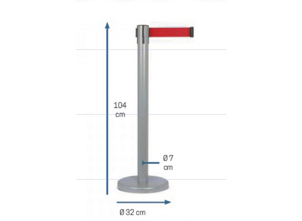 Colonnina Estensibile Tendilinea h 100 cm