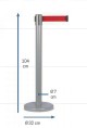 Colonnina Estensibile Tendilinea h 100 cm