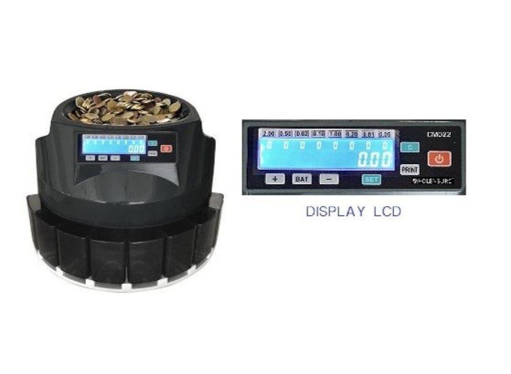 Conta dividi monete euro 8 cassetti Holenburg CM022 LCD