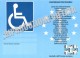 CONTRASSEGNO CIRCOLAZIONE INVALIDI EUROPEO COMPLETO DI POUCHES