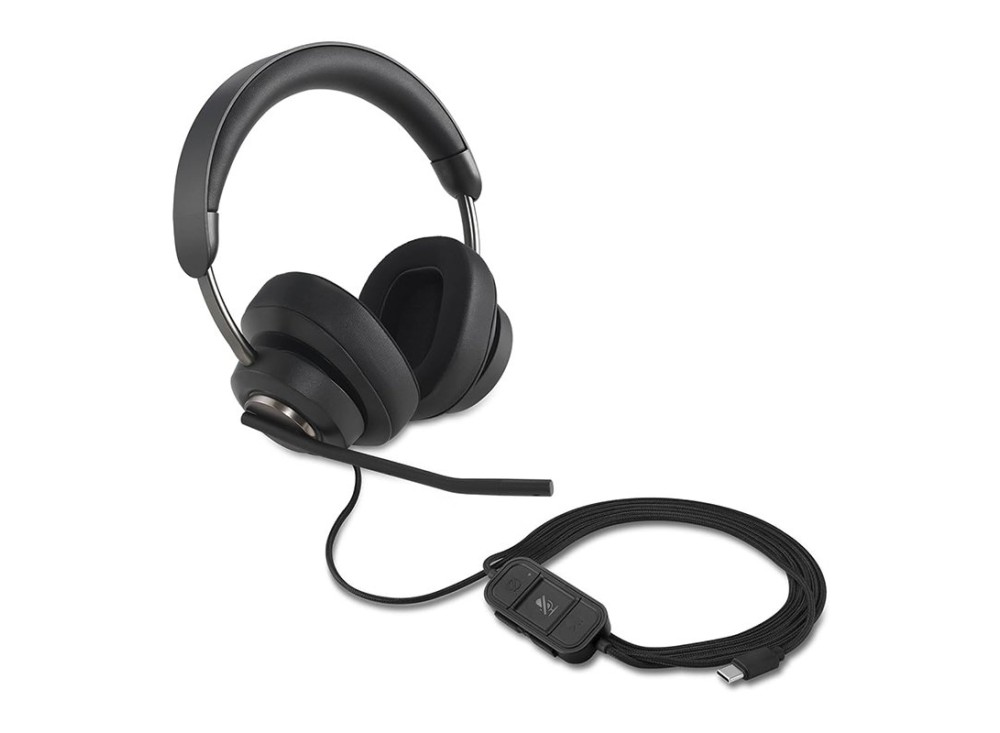 Cuffie On Ear H1000, USB-C, Microfono con Cancellazione del Rumore, Comandi in linea Professionali con Indicatori LED, P