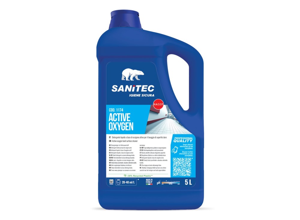 Detergente Active Oxigen, Capacità 5,2 kg, Azione Sbiancante