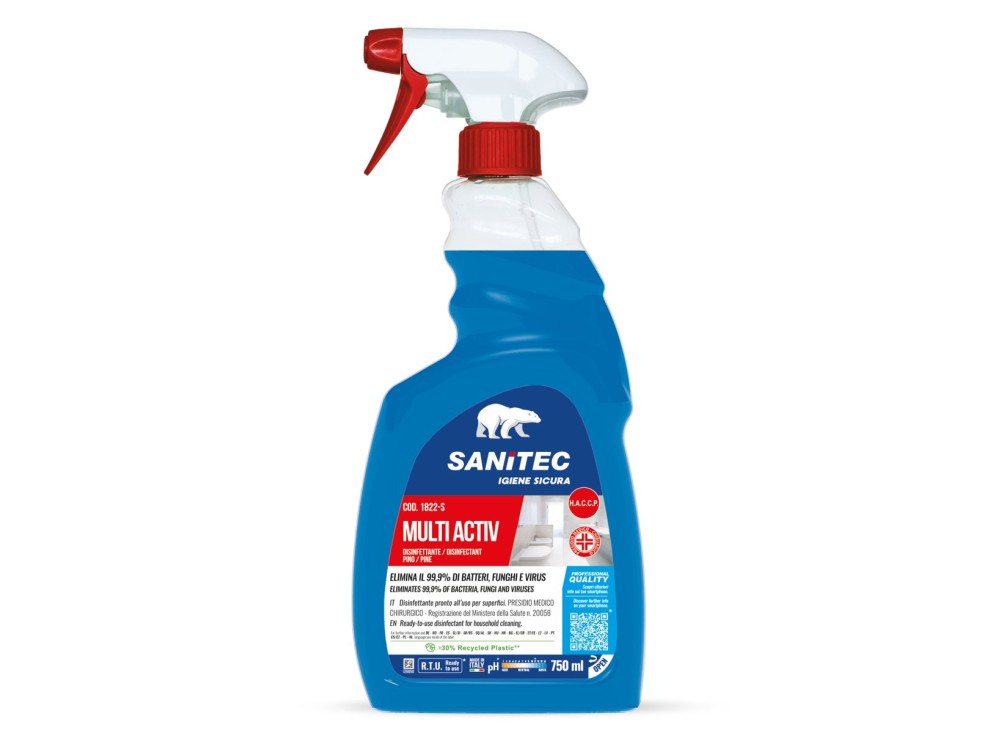 Detergente Alcalino Multiactiv Bagno, Capacità 750 ml