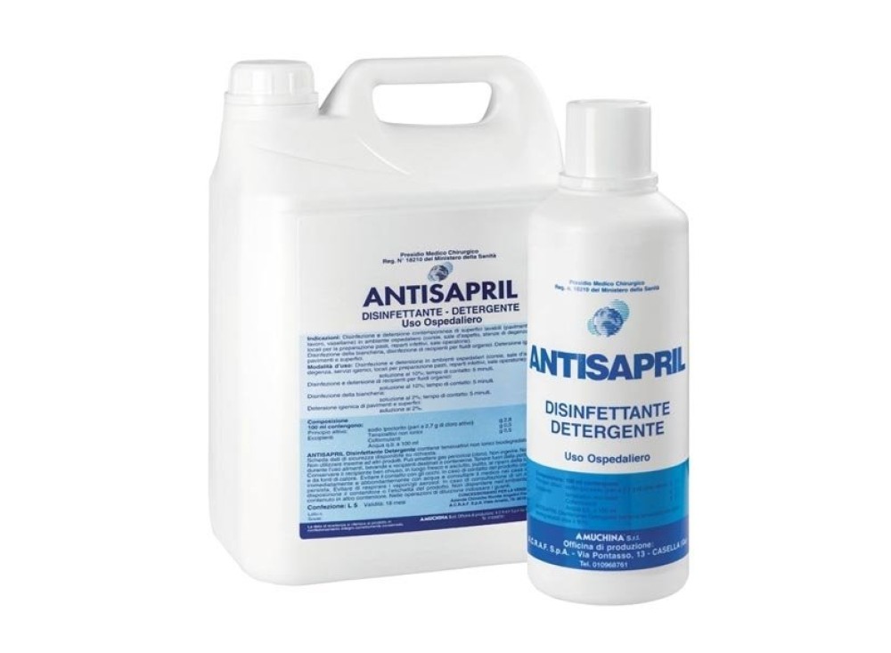 Detergente Antisapril Disinfettante e Virucida, in Diverse Capacità