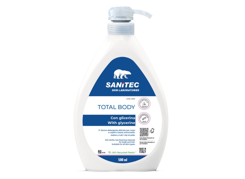 Detergente Delicato per Corpo e Capelli, Bassa Schiumosità