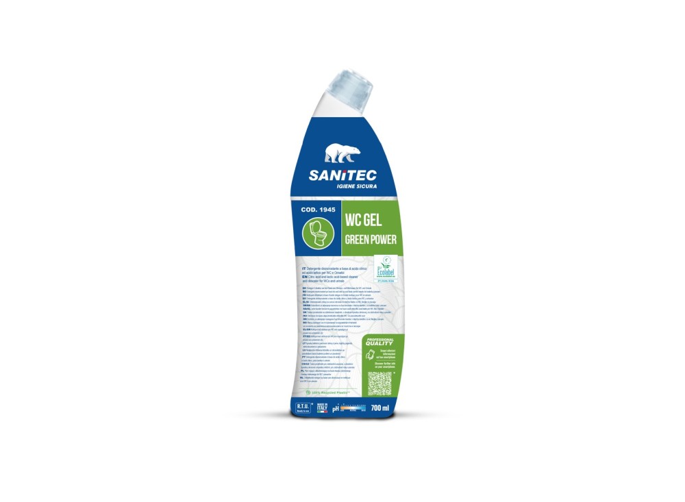 Detergente Disincrostante per Wc Ecolabel, a base di Acido Citrico e Acido Lattico, 750 ml