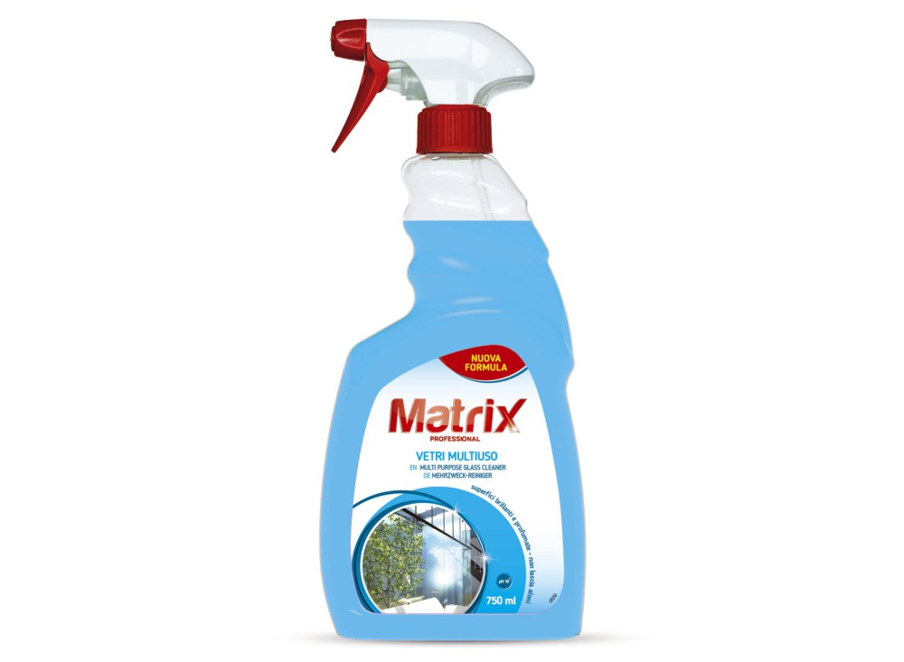 Detergente Multiuso Specifico per i Vetri, Capacità 750 ml