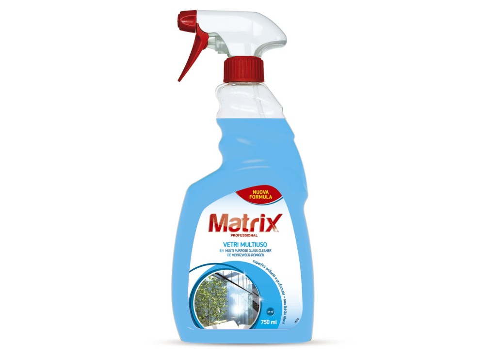 Detergente Multiuso Specifico per i Vetri, Capacità 750 ml