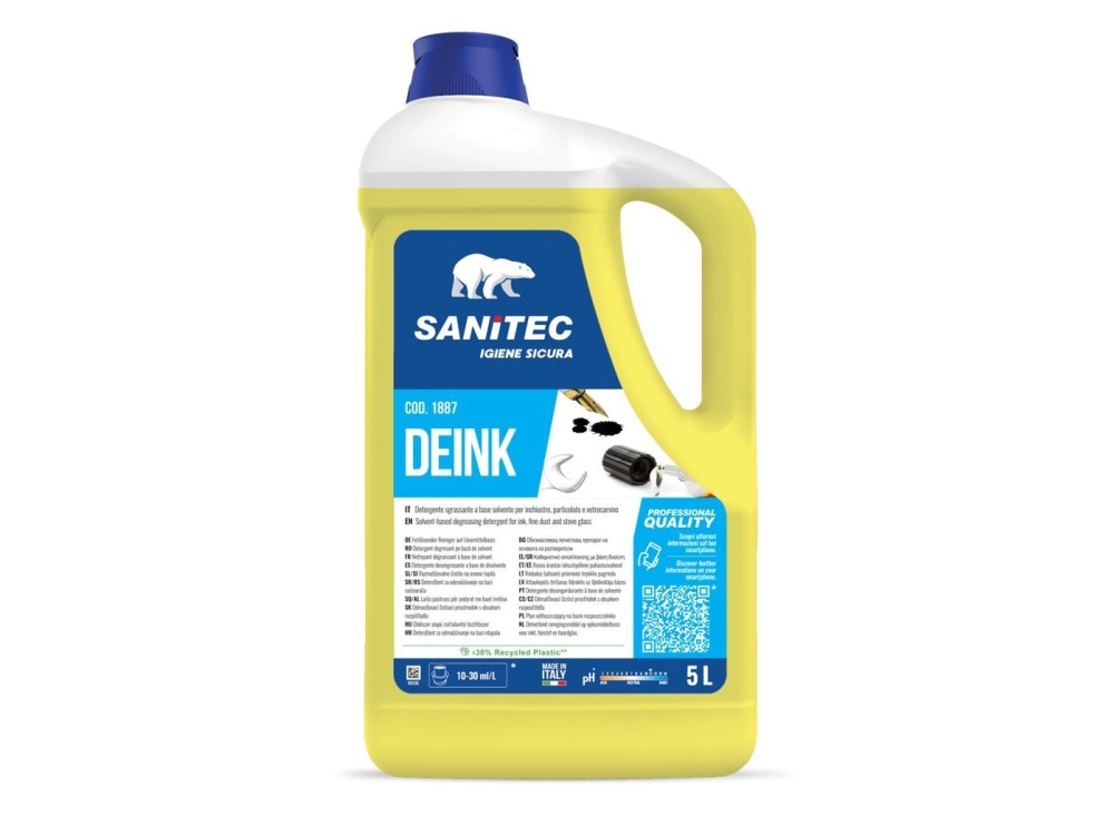 Detergente Solvente Deink, DIsponibile in Formato Spray o Tanica