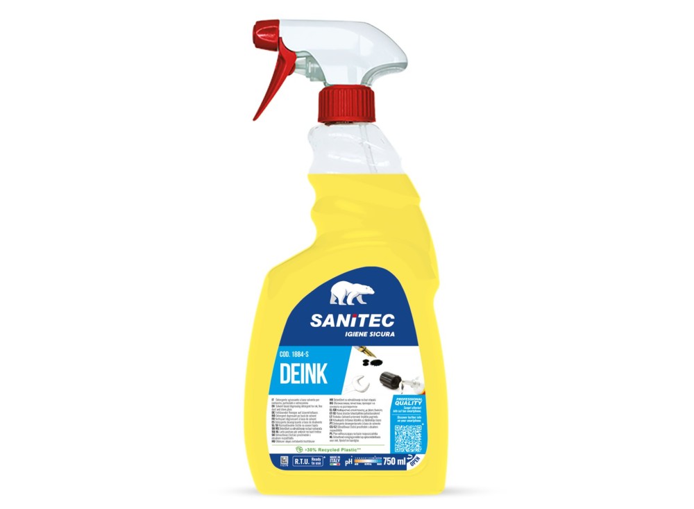Detergente Solvente Deink, DIsponibile in Formato Spray o Tanica