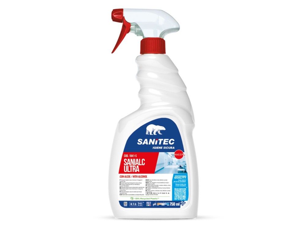 Detergente Superfici ad Alta Concentrazione Alcolica, Capacità 750 ml