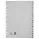 Divisori per Raccoglitori, in PPL Riciclato, A4, Grigi 0081306 0R4072 0089003