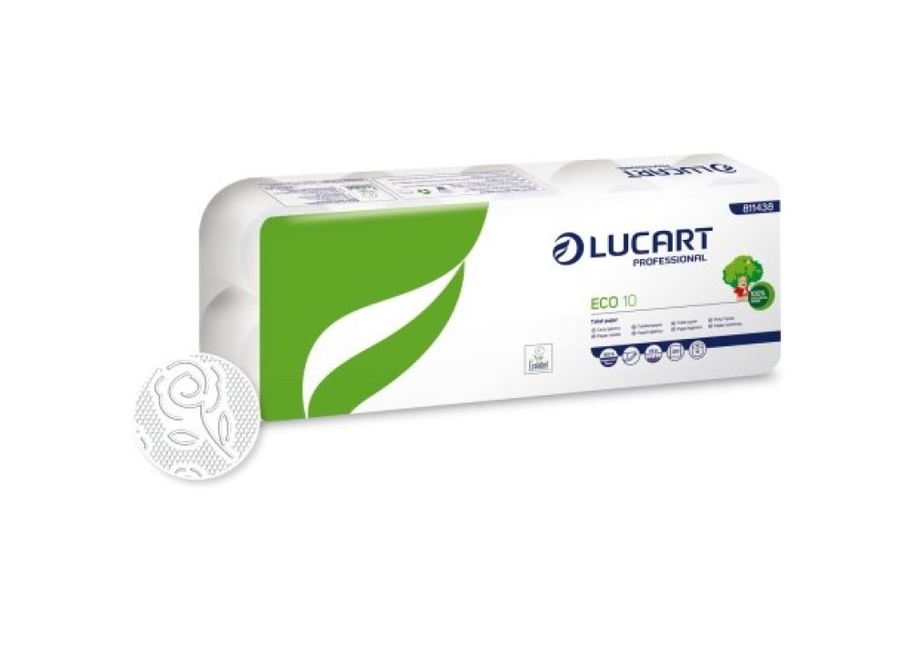 Eco Carta Igienica, 100% Carta Riciclata Rigenerata, 10 Rotoli