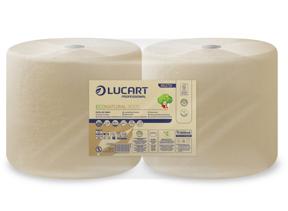 EcoNatural Bobina Multiuso 800 Strappi, 100% Carta Riciclata da Tetrapack