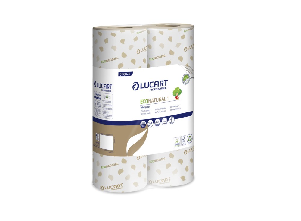 EcoNatural Carta Fascettata, 100% di Carta Riciclata, 6 Rotoli