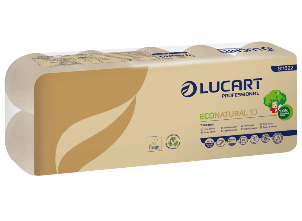EcoNatural Carta Igienica, 100% Carta Riciclata, 10 Rotoli 0681020