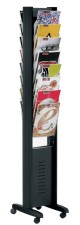 Espositore a 16 Ripiani, Verticale e con Ruote