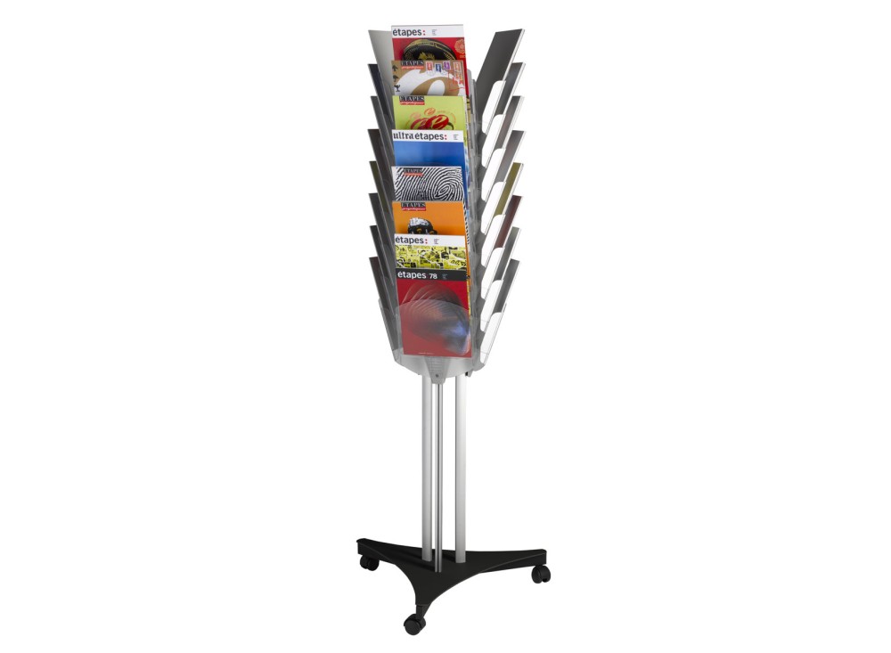 Espositore con Ruote, con Sostegno Centrale ed Espositori sulla Circonferenza