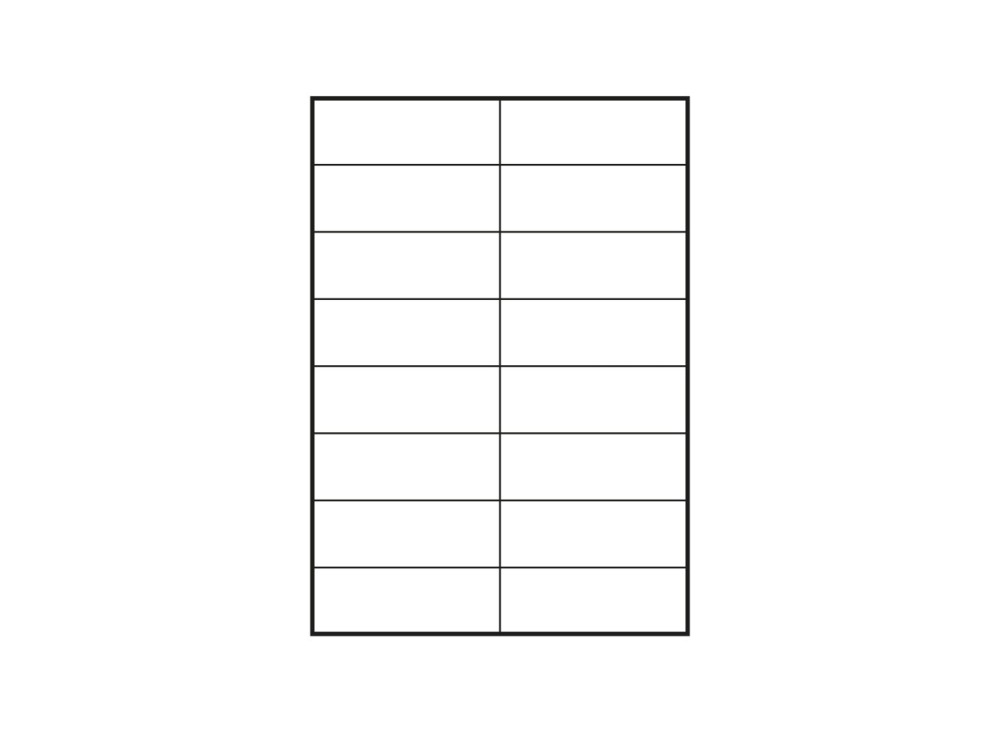 Etichette Bianche Adesive, in Scatola da 100 Fogli, Disponibili in Vari Formati, Template Preimpostato per la Stampa sca