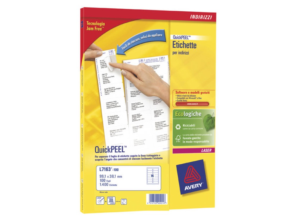 Etichette per Buste, Disponibili in Diversi Formati