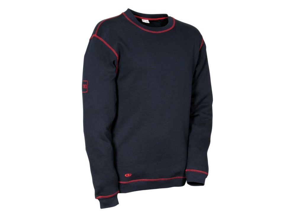 Felpa Colima Blu Navy Antistatica Ingifuga Flameretardant Fleet