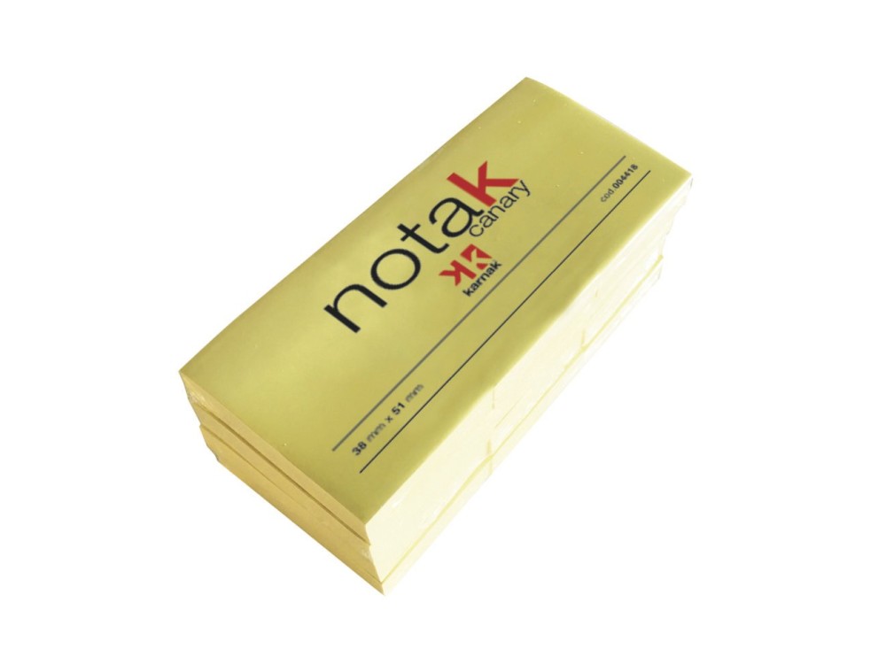 Foglietti Autoadesivi Notak Riposizionabili, Colore Giallo, Disponibili in Diversi Formati 0R0155 0832140