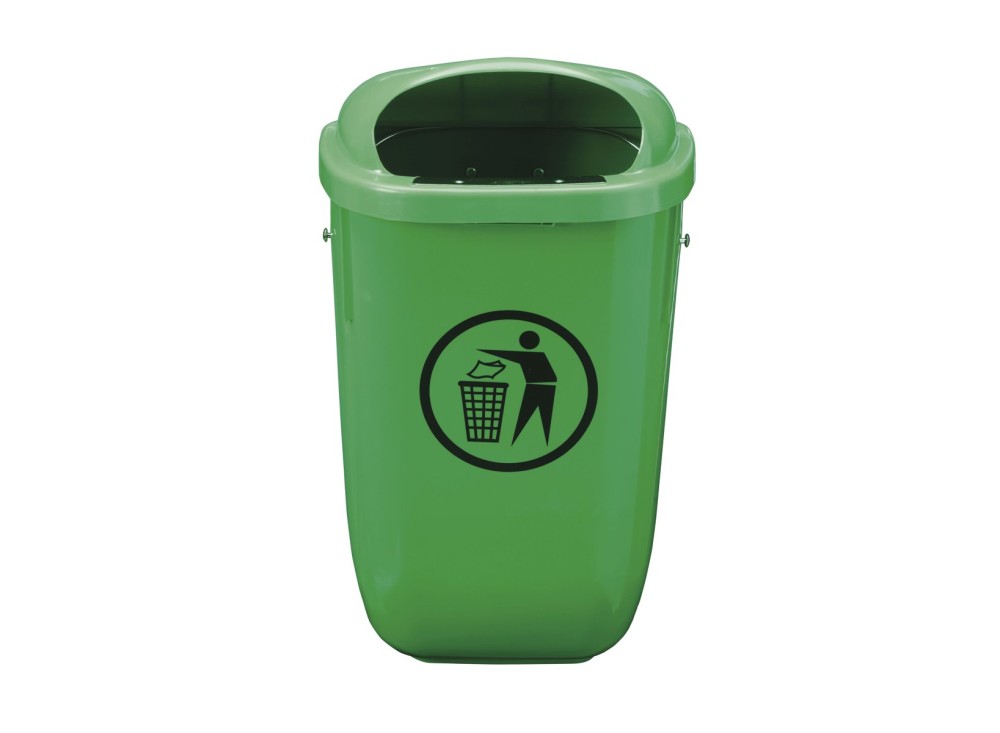 Gettacarte Classic in Plastica Verde o Grigio, Capacità litri 50