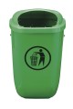 Gettacarte Classic in Plastica Verde o Grigio, Capacità litri 50