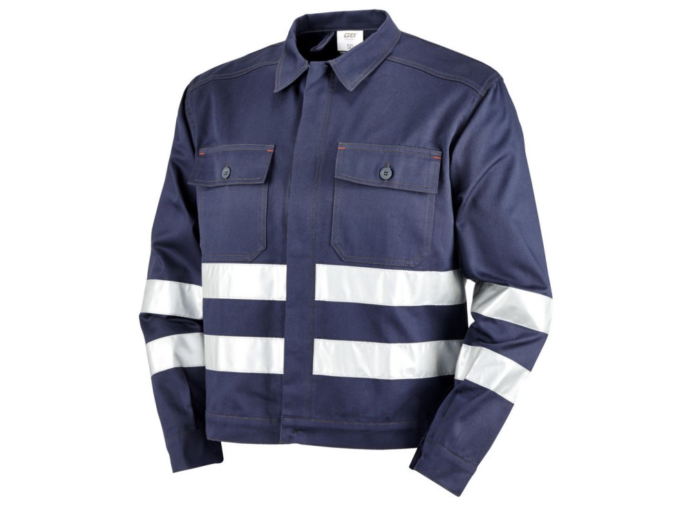 Giubbino da Lavoro con Bande Cat. 1 Cotone Blu
