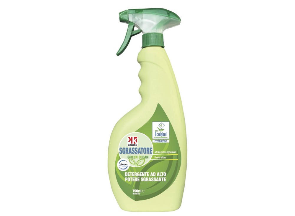 Green Clean Sgrassatore, Ecolabel, in Flacone Spray da ml 750