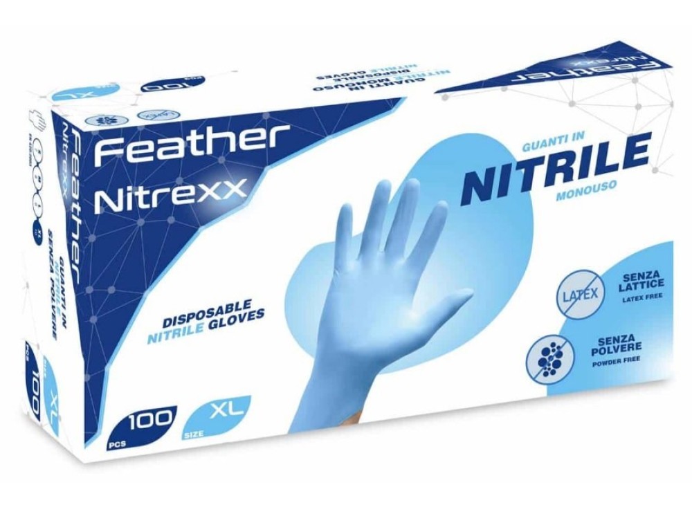 Guanti Feather Nitrex in Nitrile Senza Polvere
