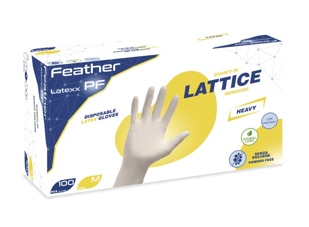 Guanti In Lattice Senza Polvere Feather Latexx