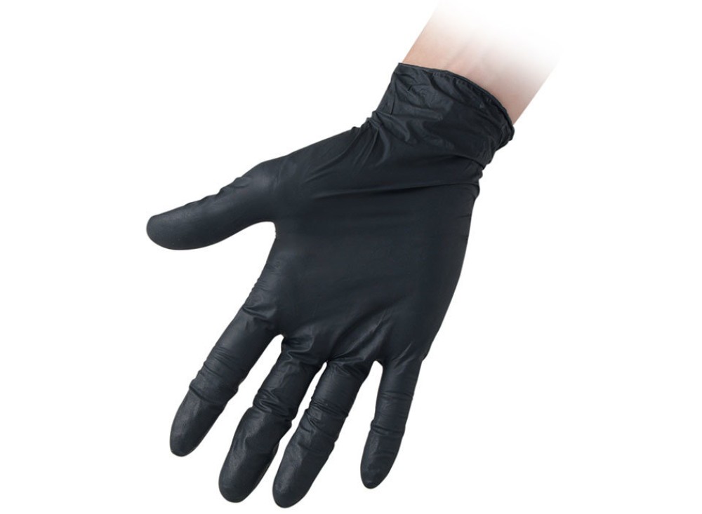 Guanti Monouso In Nitrile Nero Senza Polvere Reflexx 67 gr. 5,5
