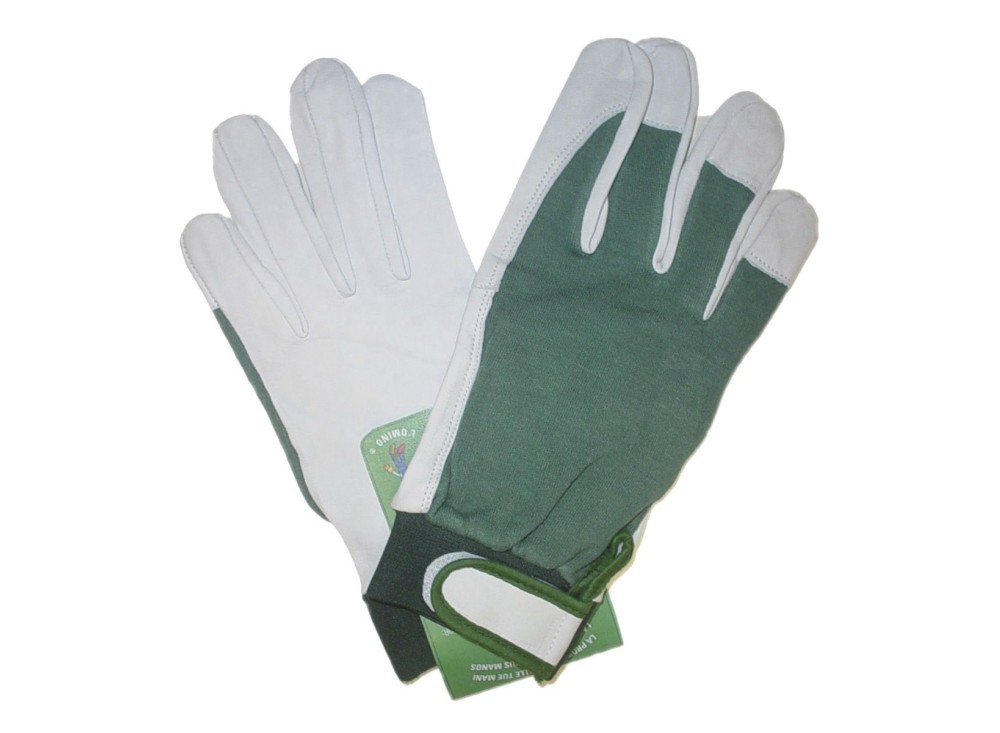 Guanti Pelle Fiore e Dorso Maglia