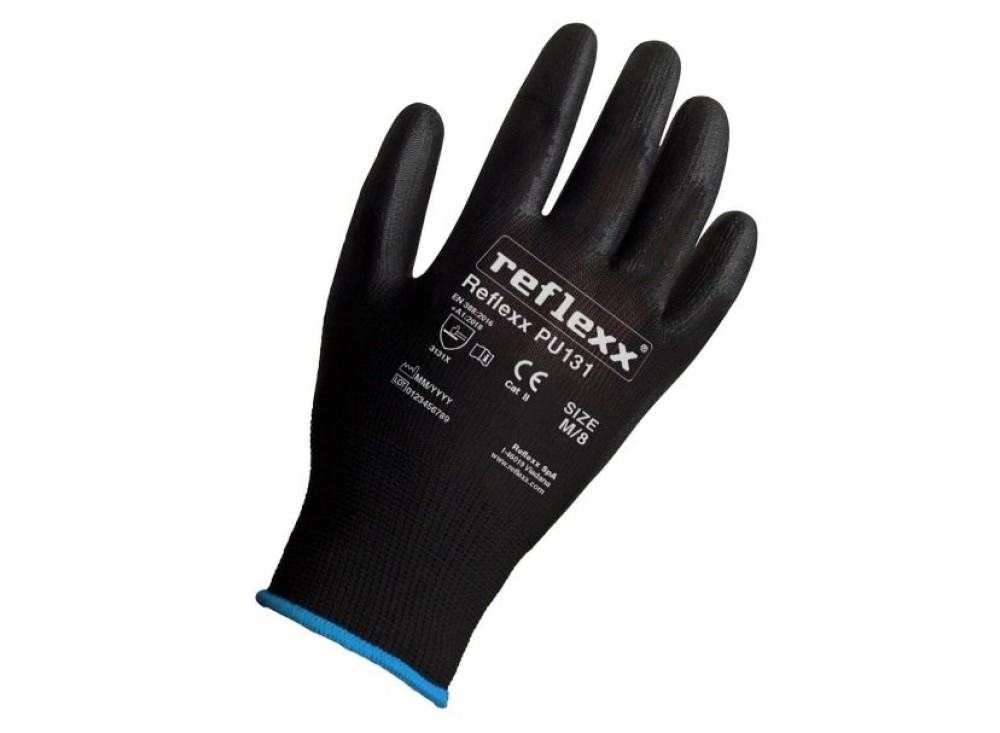 Guanti Supportati In Poliuretano PU131 Neri