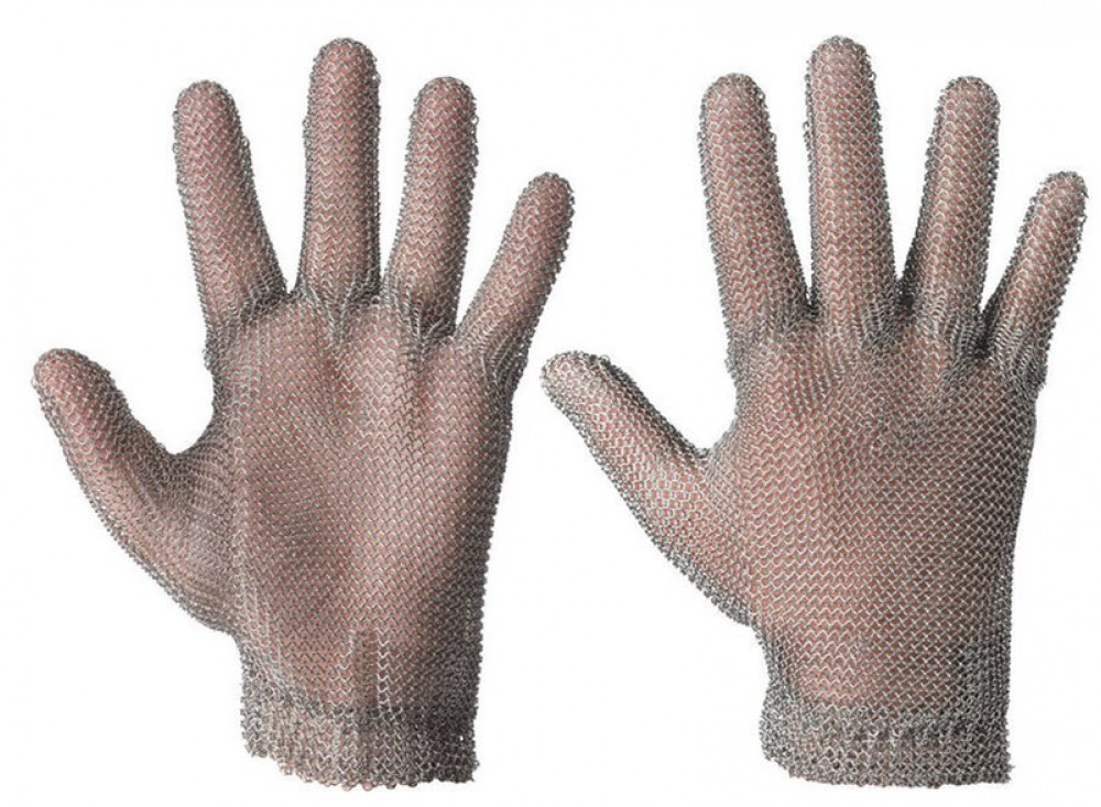 Guanto antiscannamento in maglia d'acciaio