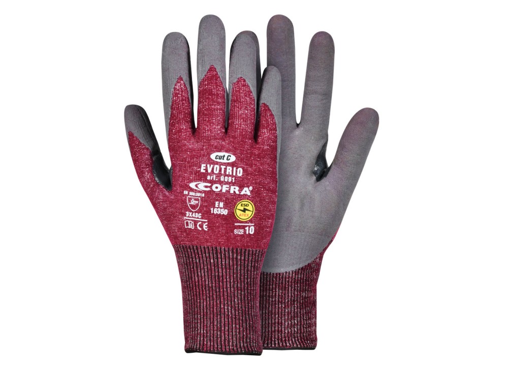 Guanto da Lavoro Antitaglio Nylon/Nitrile Touch Evotrio