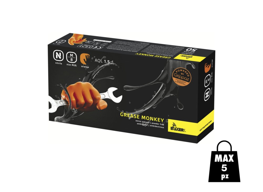 Guanto Grease Monkey in Nitrile Senza Polvere