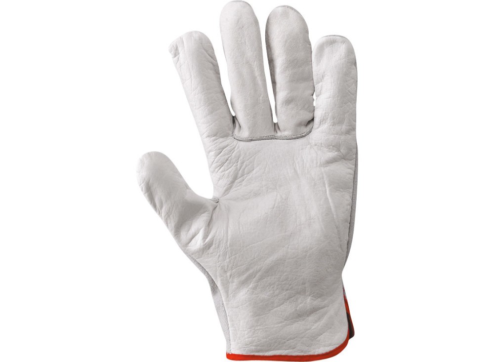 Guanto in Fiore Bovino/Crosta Bianco Orlato TG.10