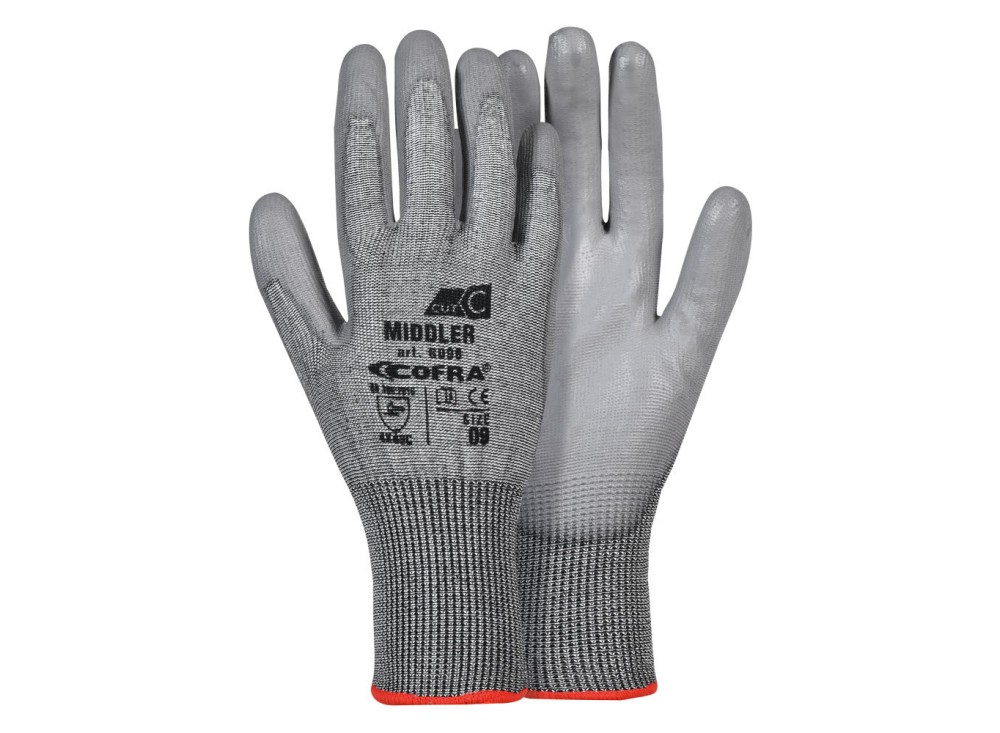 Guanto in Poliuretano Middler Antitaglio Grigio/Grigio