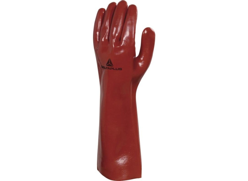 Guanto In Pvc Chimico Lunghezza 40 cm Rosso