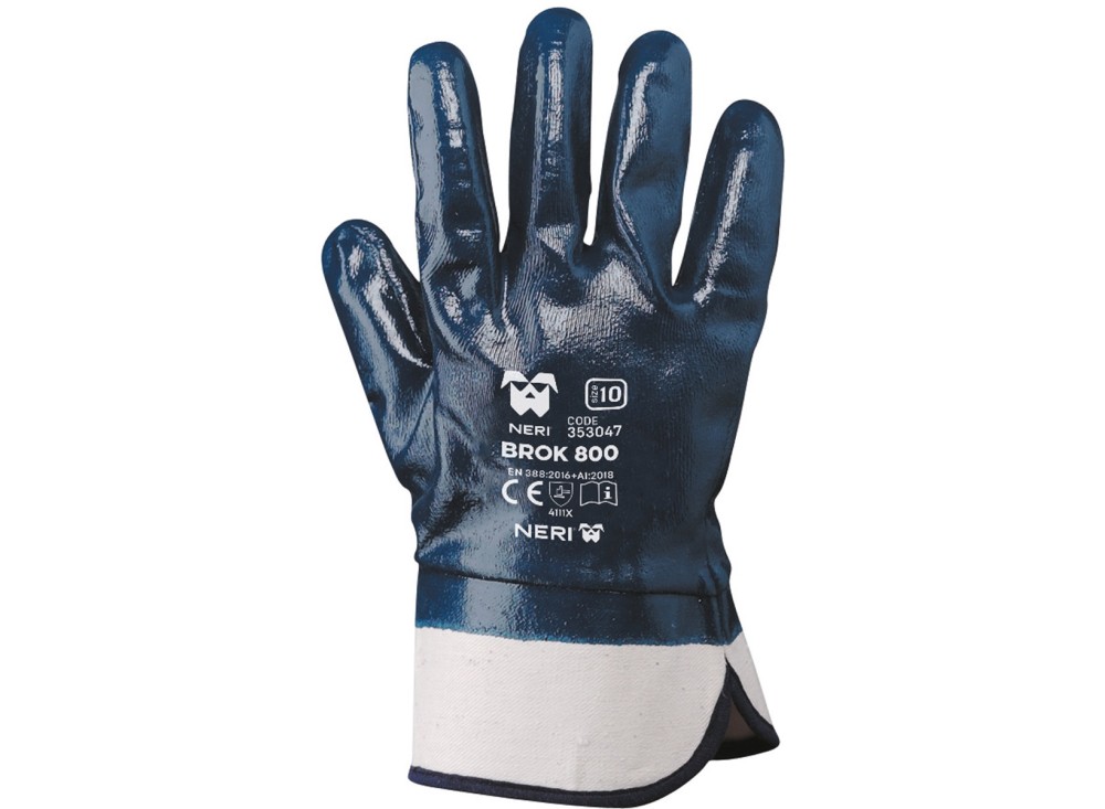 Guanto in Tessuto Jersey di Cotone Impregnato in Nbr