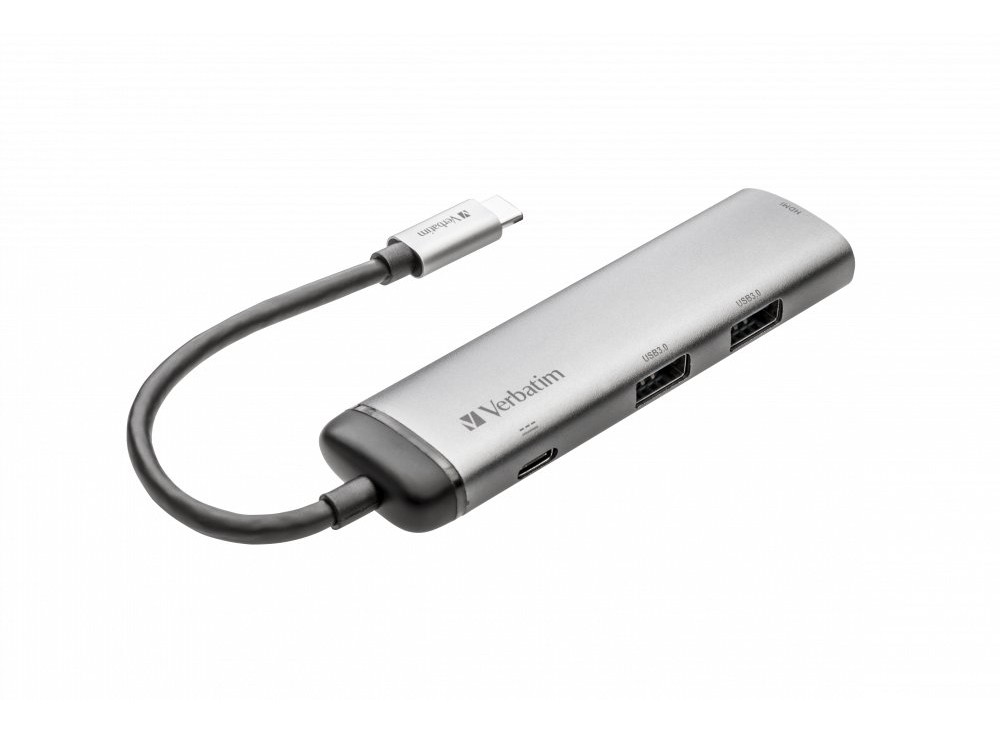 Hub Multiporta con connessione Usb-C, dotato di Due Ingressi Usb 3.0, Un Ingresso Usb-C ed Un Ingresso Hdmi