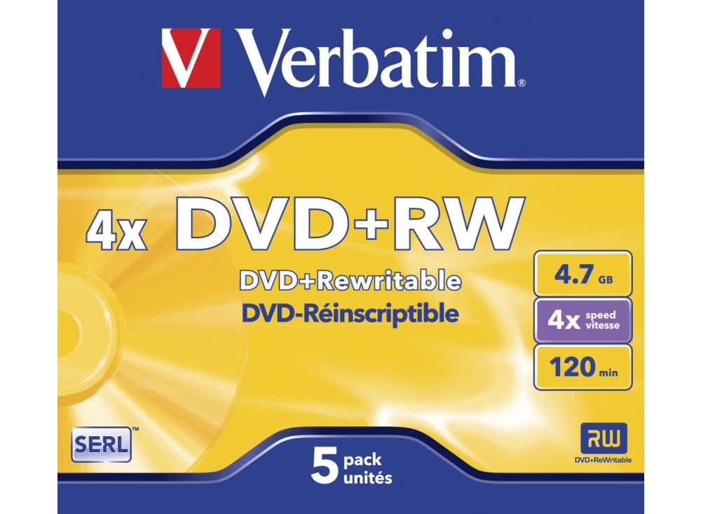 Jewel Case Dischi DVD-RW e DVD+RW, 4,7 Gb