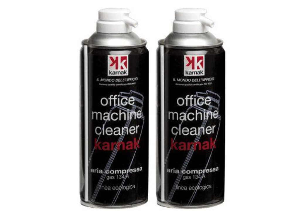 Kit 2 Bombolette Aria Compressa Spray, Pressurizzata, 400 ml., Ecologiche,  Non Infiammabili - Prodotti pulizia pc e macchine ufficio - Kratos S.r.l.